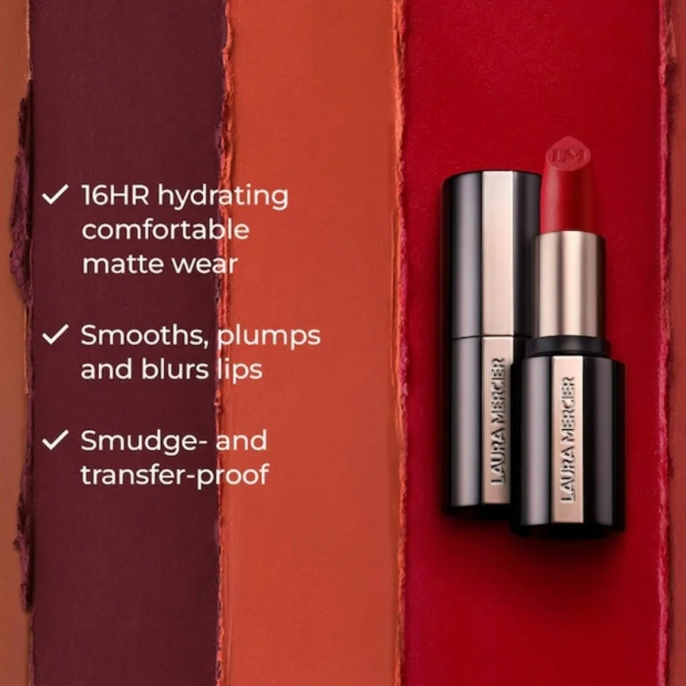 🌺Laura Mercier Blush Chenille​ Caviar Smoothing Matte Lipstick Transfer Proof